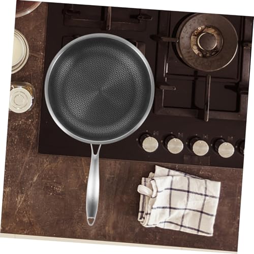 Wok de acero inoxidable antiadherente con mango ergonómico miniatura 3