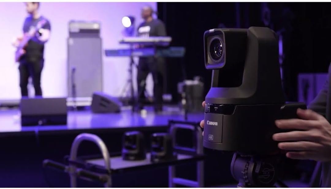 Canon CR-N500 Pro PTZ Camera BK 15x Optical Zoom lens, 1” 4K 30p Dual Pixel AF Sensor, 3G-SDI, HDMI, IP Video Out, NDI|HX2, SRT- Church, Live Events, Streaming Conference, Classroom, Esports, Vlogging