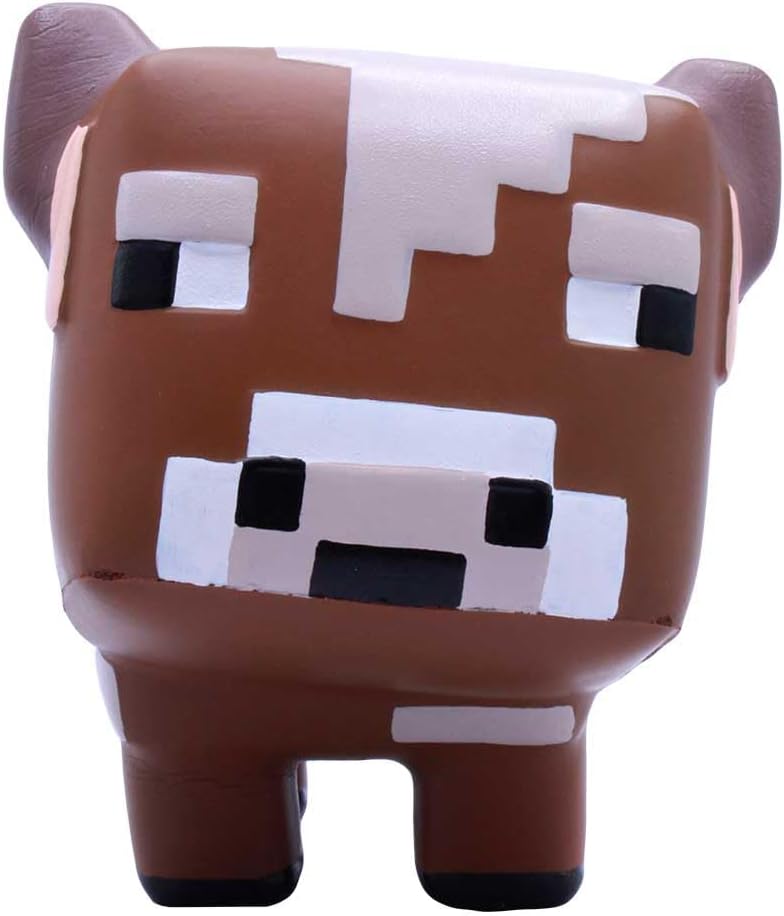 Minecraft Mooshroom Cow Mega SquishMe Series 4 – Official 6″ Slow-Rise Squishy Plush – Collectible Bunny, Mooshroom Cow, Turtle & Green Sheep
