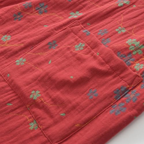 PRINCESS BRIDE Cotton Gauze Jacquard Japanese Yukata Soft Nightdress Bathrobe Nightgown Breathable Pajamas for Women4
