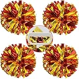 Photo Gallery hooshing 4 pompon rossi e oro da cheerleading con manico cheer pom pom per prestazioni sportive di squadra spirituale Photo Gallery hooshing 4 pompon rossi e oro da cheerleading con manico cheer pom pom per prestazioni sportive di squadra spirituale