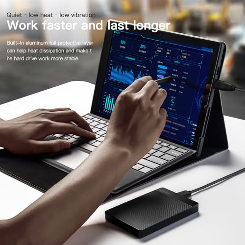 UnionSine 4TB Ultra Slim Portable External Hard Drive HDD-USB 3.0 - Image 5