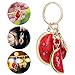IMIKEYA Watermelon Keychain, Hawaii Fruit Keychain Palestine Watermelon Charm Pendant Car Keys Holder Cute Purse Charms Handbag Pendant for Women Girls Red