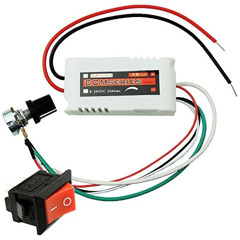 uniquegoods CCMFC 12V 2A DC Motor Speed Controller Adjustable Variable Speed Switch PWM DC Voltage Switching Regulator Control Speed of a DC Fan Cover