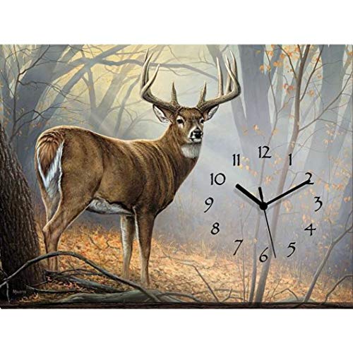 Wild Wings 5084310067 Whitetail Deer Canvas Clock In His Prime, 13-Inch Height And 18-Inch Width #TOP30