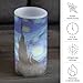 Lavish Home Flameless Candles -Van Gogh Starry Night Battery Operated Candles with Remote and Flickering Light for Home Décor