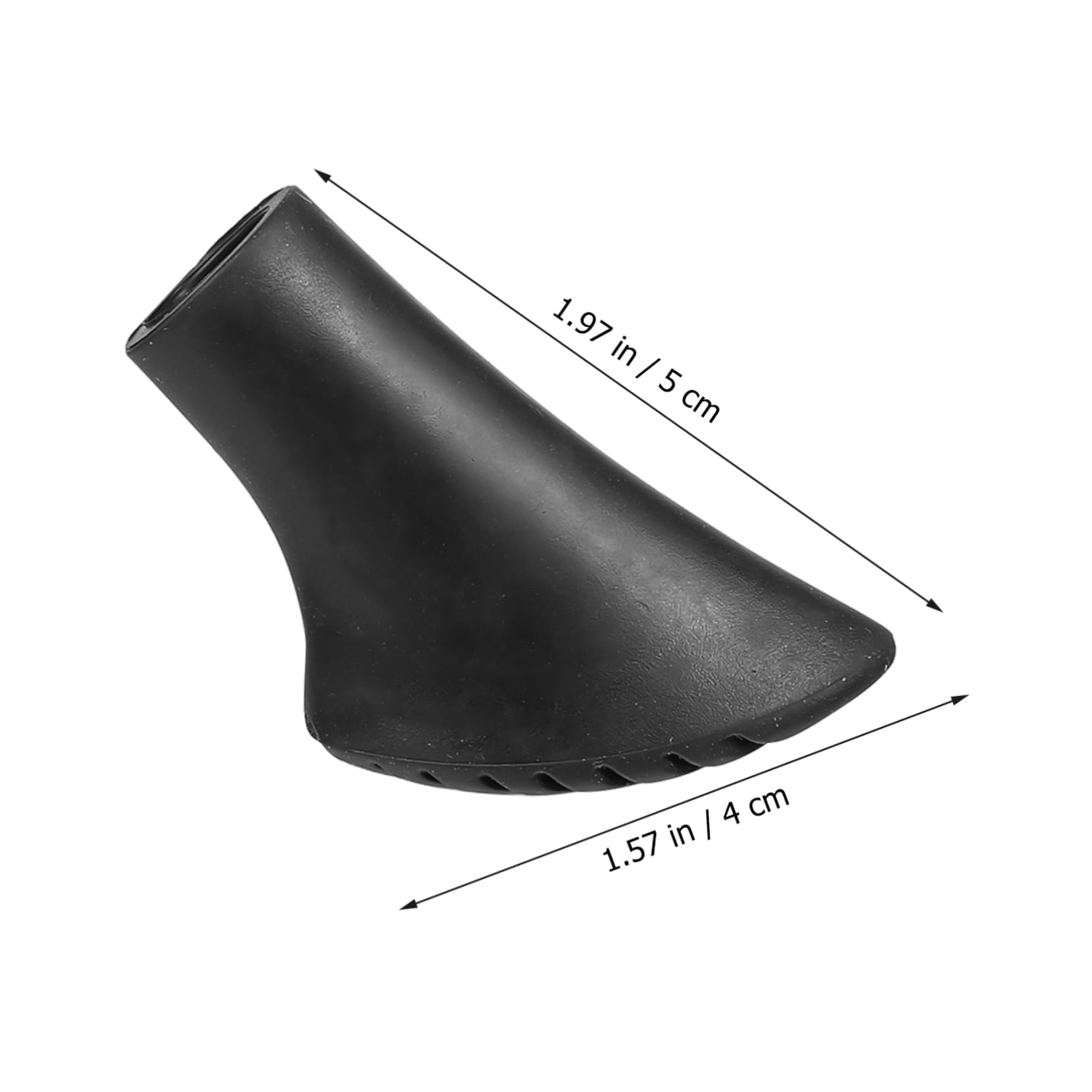 BESPORTBLE Juego De Puntas De Bastones De Trekking Protectores De Puntas De Bastones De Trekking Bastón De Senderismo Polos Plegable Agarre Black De Polivinilo