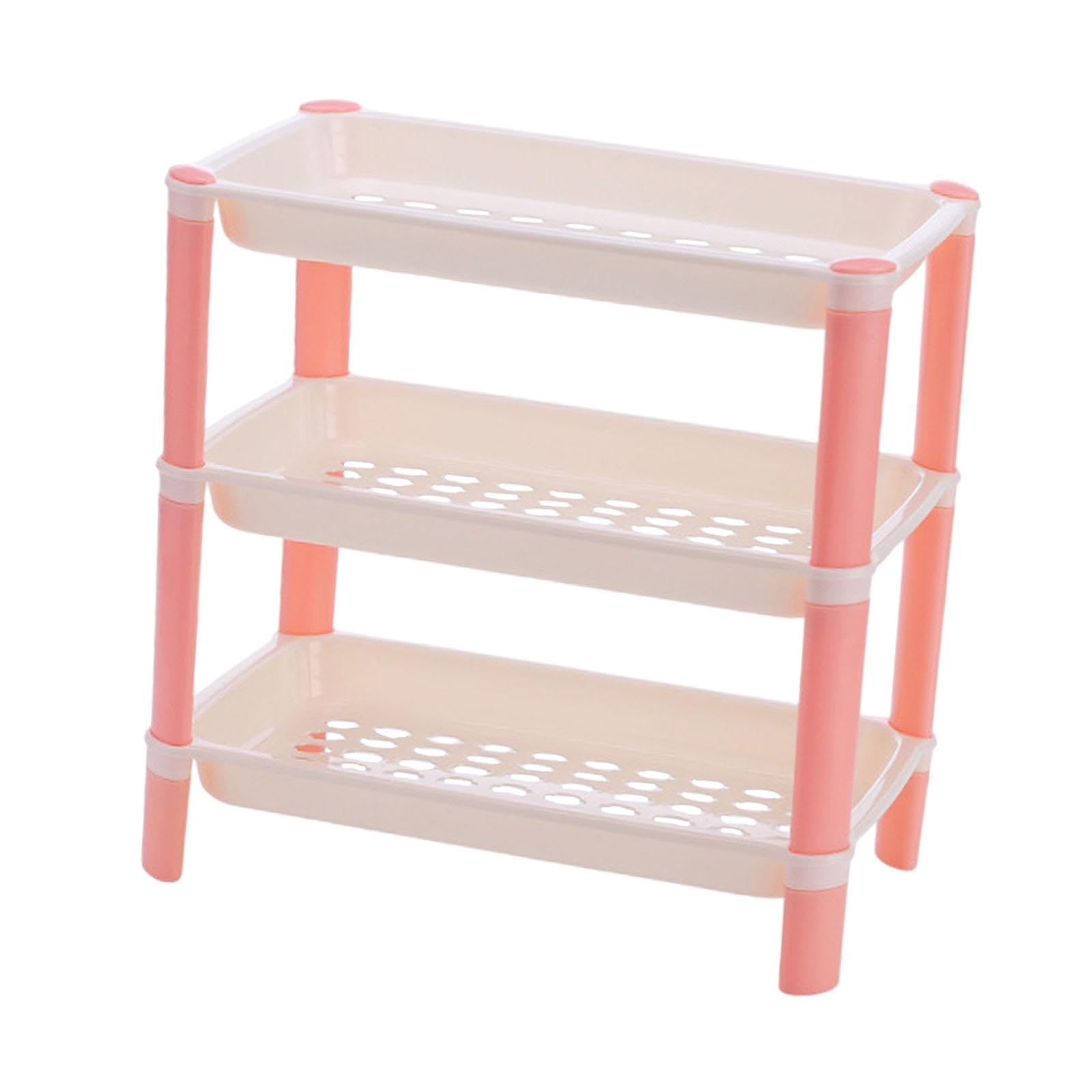 Tabletop Storage Rack 3 Tire Desktop Organizer for Office Bathroom Dormitory Pink|Home & Garden|Furniture|Bookcases|Package Includes:1 Piece Tabletop Storage Rack-image-49
