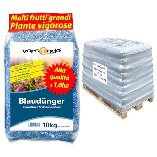 versando 10800 kg di concime blu fino a 1,6ha: concime