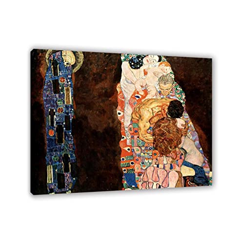 Tableau La mort et la vie de Gustav Klimt 60x70cm avec cadre