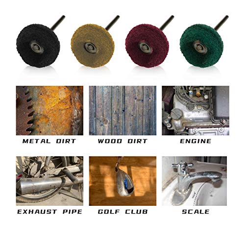 JIALUCONG Abrasive Polishing Buffing Wheel for Dremel - 20Pcs Brown 120Grit Sanding Buffing Wheel - Polishing Wheel or Rotary Tool Accessories - Buffing Polishing Wheel Set - Thumbnail 5