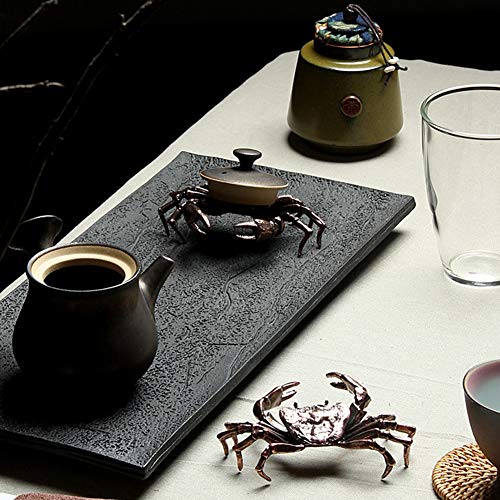Animal Statue Tea Pot Holder Stand, Innovative Crab Shape Copper Sculpture Ornament For Home Office Coffee Bar Decoration #TOP3