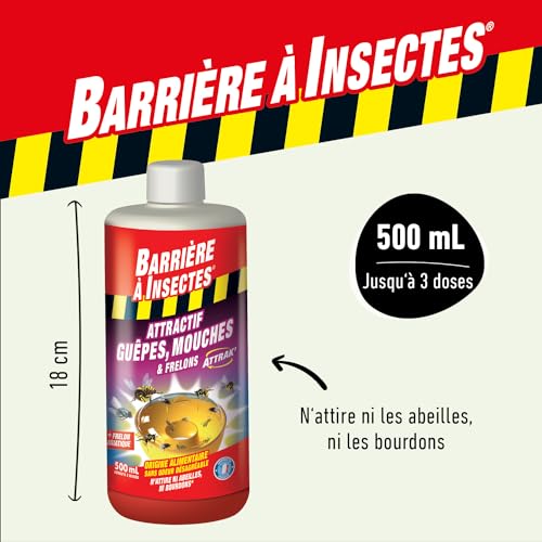 Piège à guêpes mouches et frelons attractif Barrière à Insectes pour terrasses