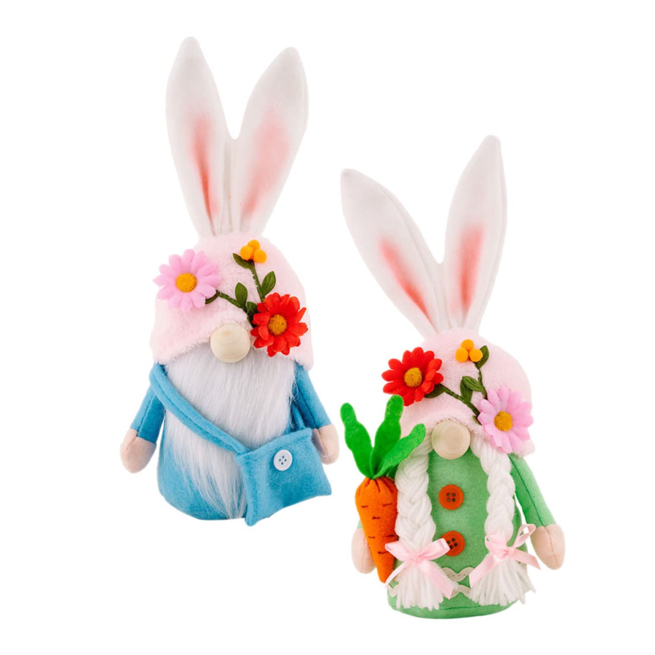 2pezzi Decorazione Pasquale Coniglietti Gnomi Doppio Stile Decorazioni Per Festa Di Pasqua Elegante Gnome Dottore Con Carota Atmosfera Calda e Accogliente Per La Tua Casa