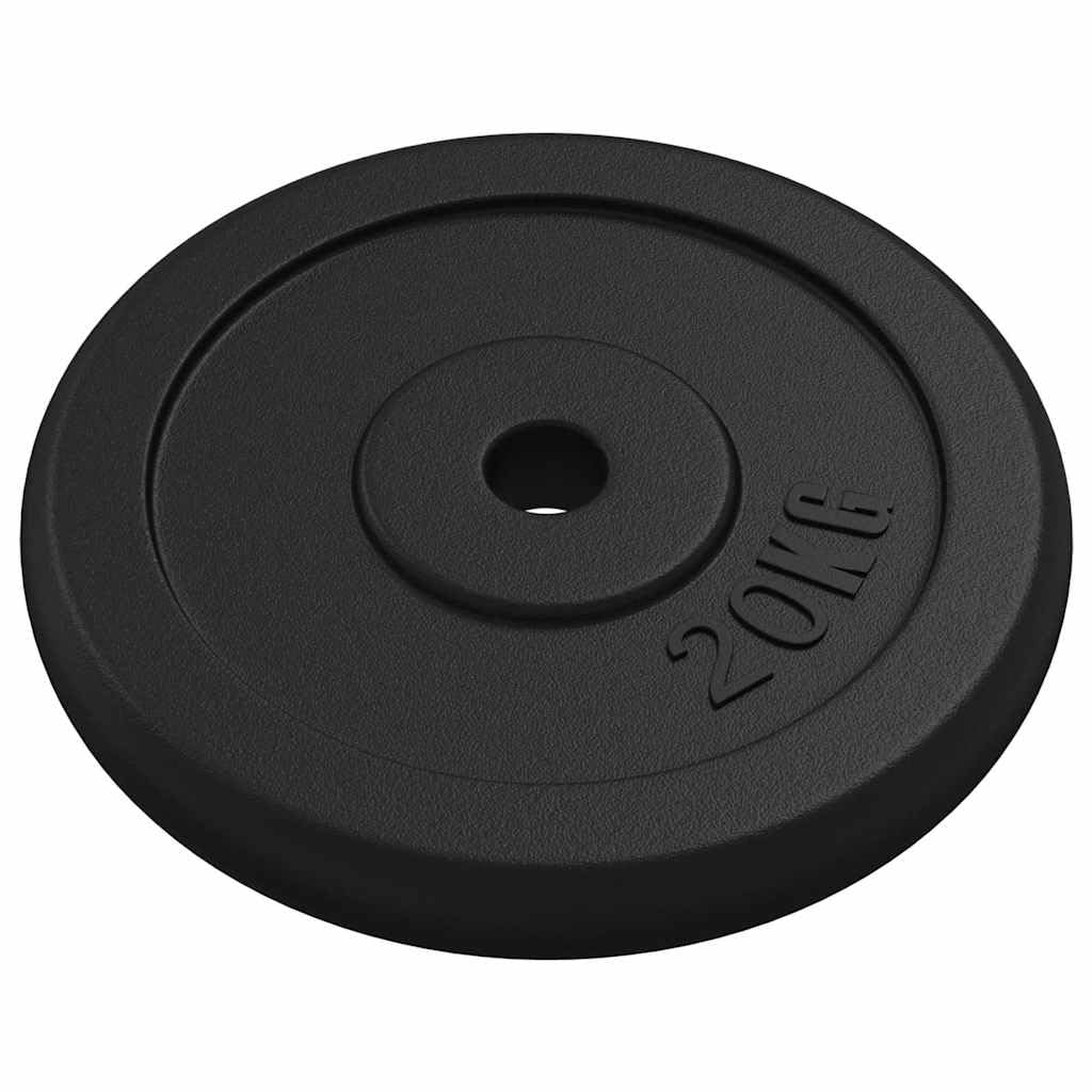 Disco de pesas de hierro fundido de 20 kg para