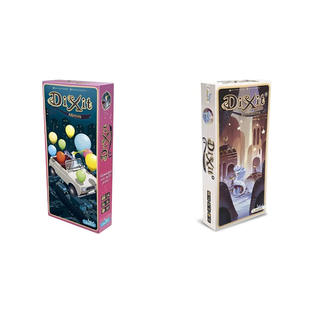 Asmodee Dixit 9 - Mirrors (Espansione) & Dixit 7 Revelations, Espansione Gioco da Tavolo, Edizione in italiano, 8011