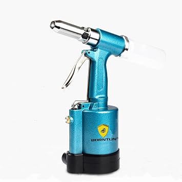 Air Rivet Gun 1/4 Inch Rivet Gun Heavy Duty Pneumatic Hydraulic Rivet Tool 3/16 inch Blue