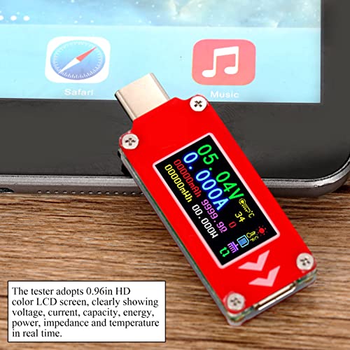 Image of USB C Power Meter, PD Charger Type C Tester - Color Display Voltmeter Ammeter Load Tester, Power Supply Tester - Charging Voltage Current Capacity Detector