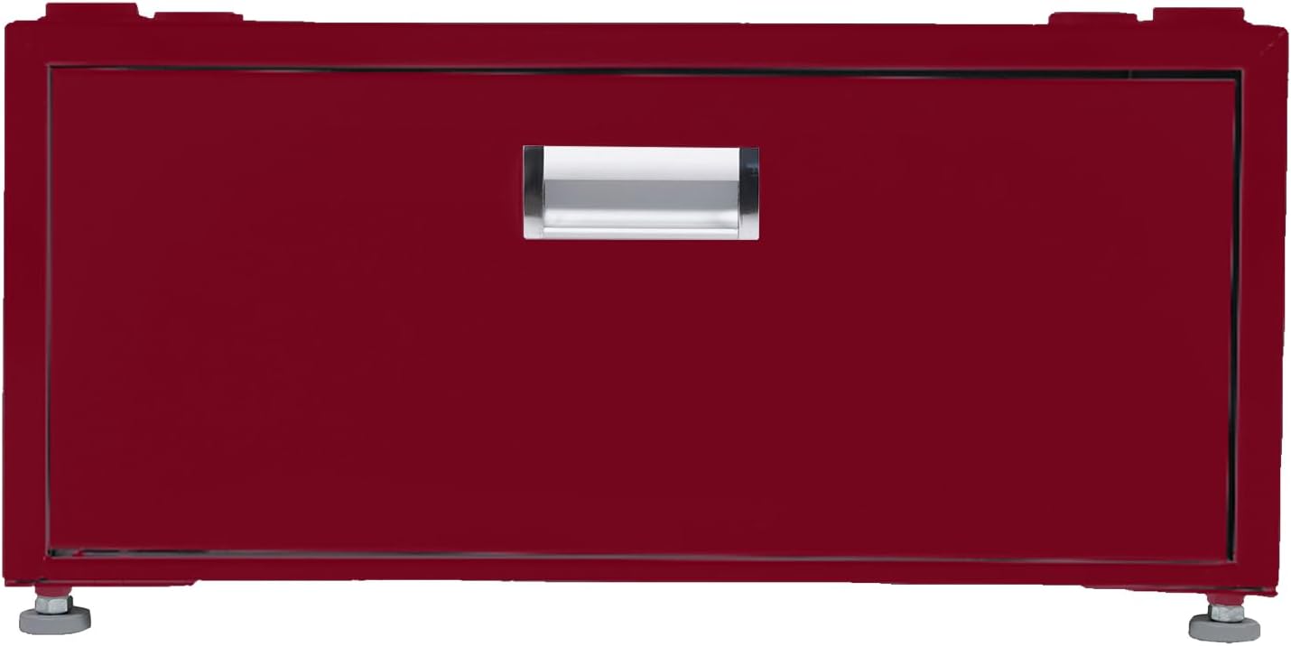 Equator 24in Laundry Pedestal 11in Tall + Rollout Storage Drawer Adjustable feet (Merlot)