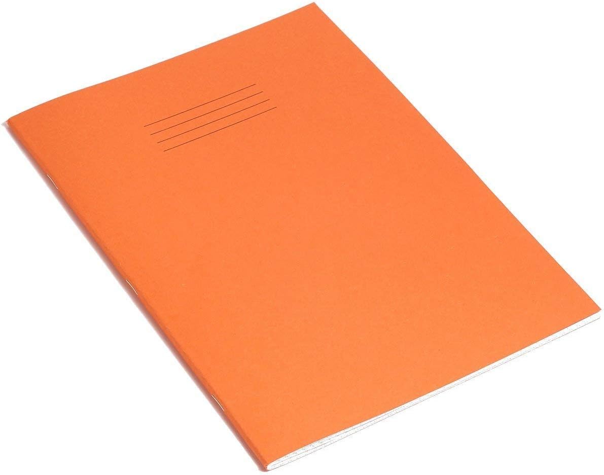 A4 Exercise Books 5mm Squared Orange Cover 80 Page (Single Book