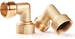 2PCS RV 90 Degree Water Hose Elbow - 90 Degree Hose Elbow for RV, 3/4-11.5NH Hose Thread Connection for RV Outdoor Tap Washing Machine Hose Fitting
