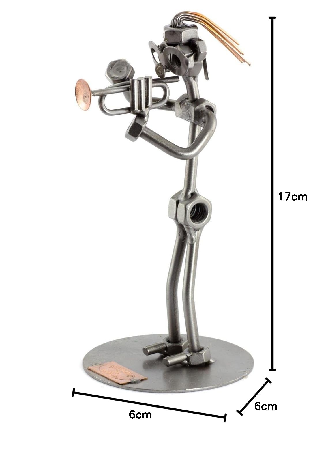 Steelman24 Schraubenmännchen Trompete | Made in Germany,Handarbeit,Geschenkidee,Stahlfigur,Metallfigur,Metallmännchen