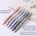 Mr. Pen- Retractable Gel Pens with Rose Gold Ring and Ball, 6 Pack, Morandi Barrels, Japanese Black Gel Pens, Fast Dry, Fine Point 0.5mm