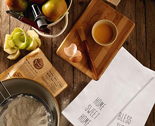 100% Polyester Kitchen Towels Set Of 2 - Dish Towels 18" X 28" (Home Sweet Home And Bless This Home) #TOP1