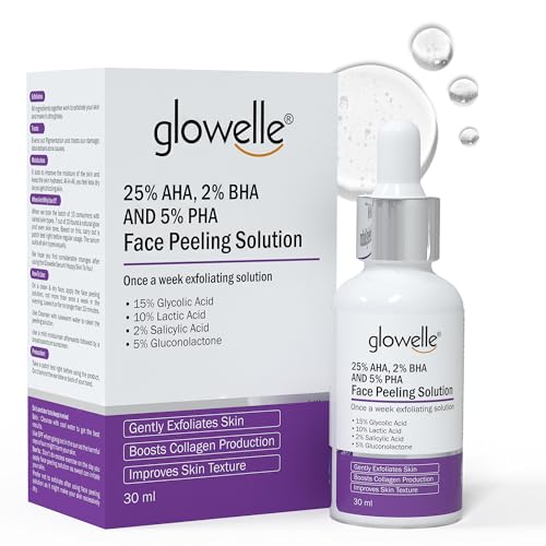 Glowelle 25% AHA 2% BHA 5% PHA Face Peeling Solution,Tan Off 10-M...