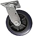 RWM Casters 46 Series Plate Caster, Swivel, Urethane on Polypropylene Wheel, Celcon Bearing, 900 lbs Capacity, 6" Wheel Dia, 2" Wheel Width, 7-1/2" Mount Height, 4-1/2" Plate Length, 4" Plate Width