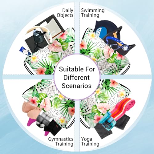 Image of Tropical Leaf Grip Bag Modern Adjustable Gymnastics Athlete Bag for Gym