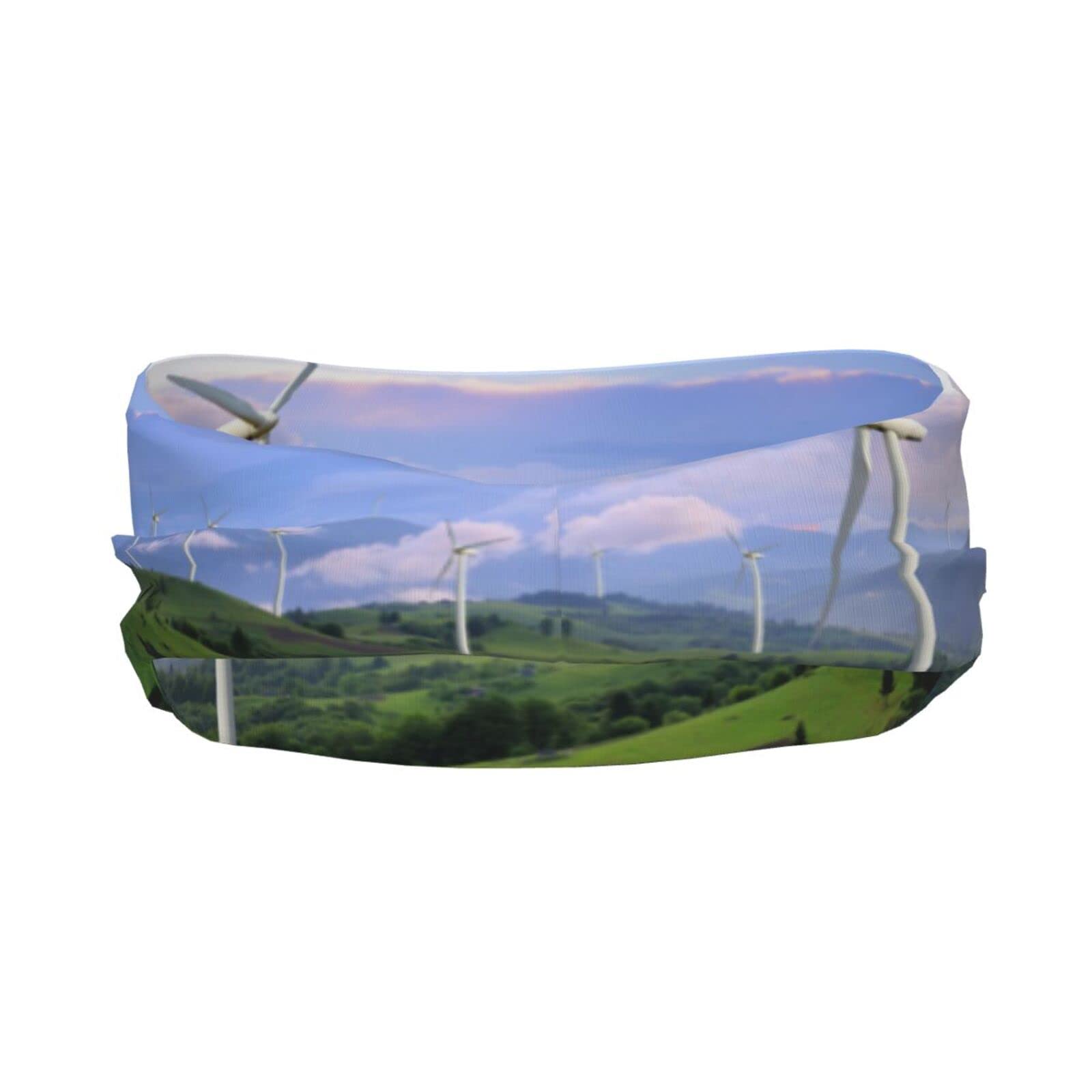 Sports Headbands Wind Turbines Generating Electricity Workout Sweatband for Running Cycling for Women Men