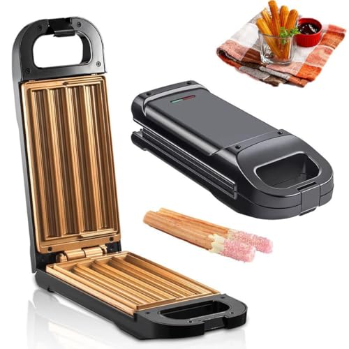 Churro Maker Machine - Máquina eléctrica antiadherente de 850 W, para hacer 4 churros en 10 minutos, donas españolas sin aceite, fácil de limpiar, uso doméstico