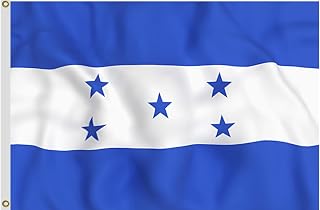 Honduras Flag 4X6 FT - Vivid Color, All Weather, Double Stitched Honduran National Flags,Polyester Flags with Sturdy Brass Ring (4X6)
