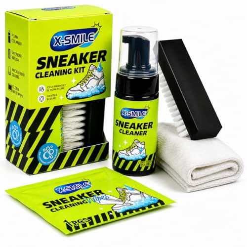 X-SMILE Sneaker Cleaning Kit Premium Foam Shoe Cleaner for White Shoes