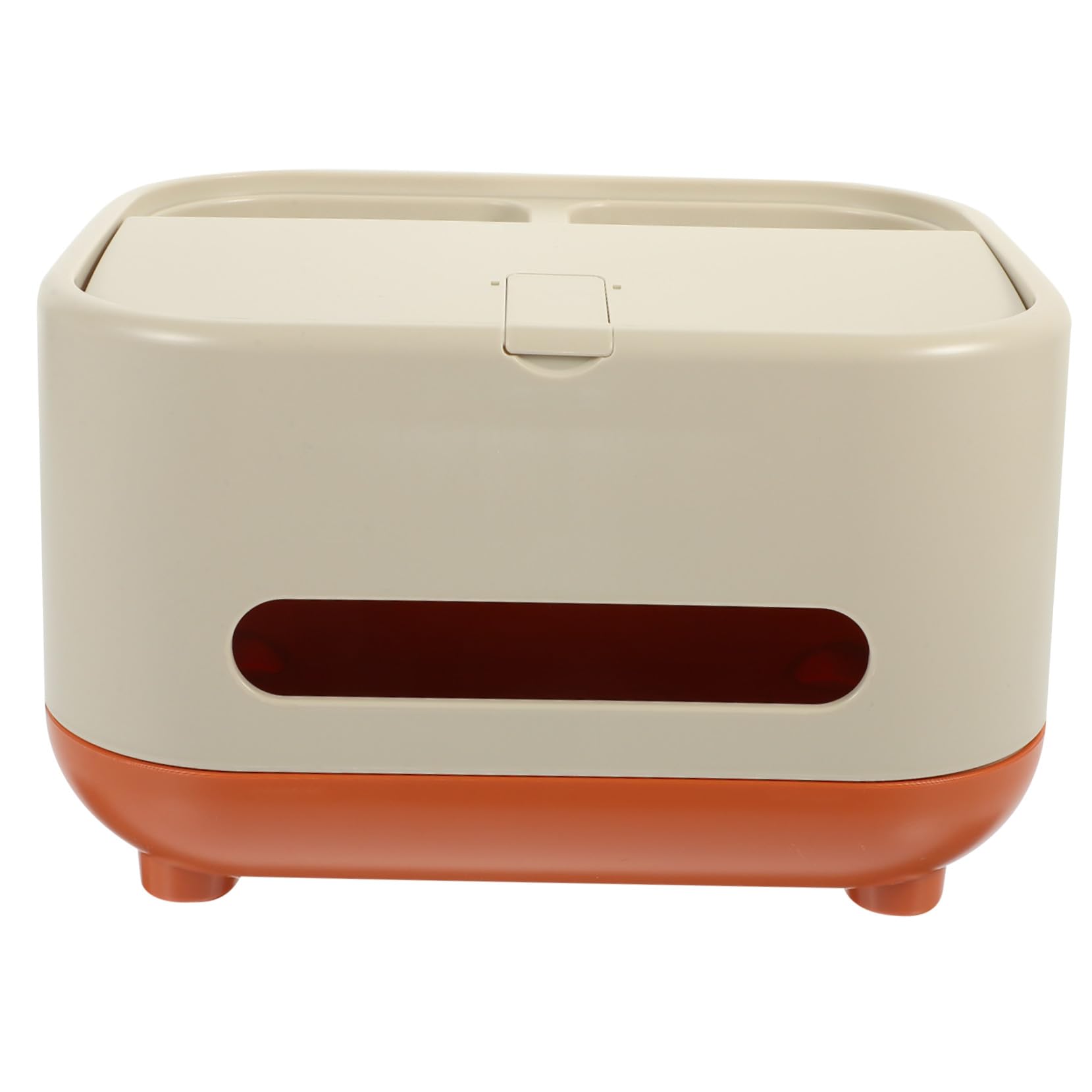 Boîte de rangement de mouchoirs avec couvercle compartimenté pour bureau