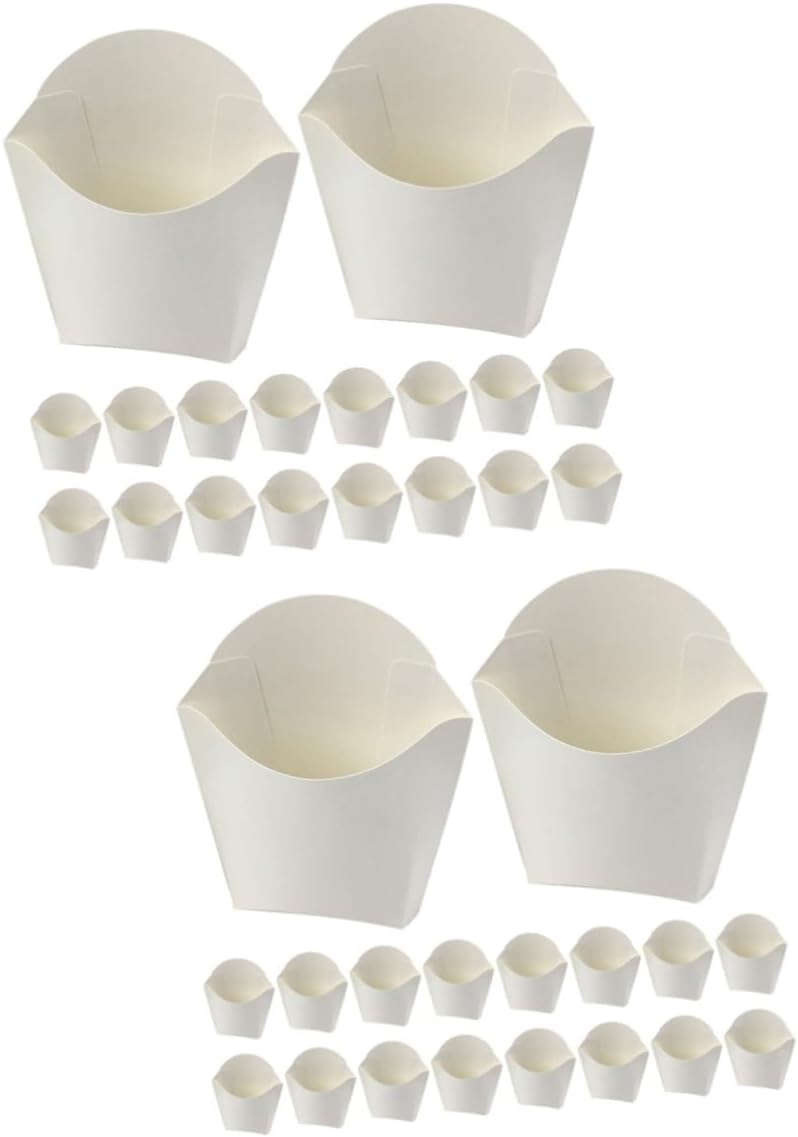 Cabilock 200pcs Snack Boxes for French Fries Fried Chicken and Burgers Lightweight Sturdy Takeout Containers for Parties and Events for Food Packing and Storage