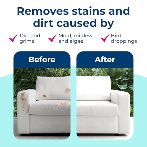 Carbona Oxy Powered Outdoor Cleaner with Built-In Brush (22 Fl Oz), Spot Cleaner for Outdoor Furniture, Rugs & Decks, 2-in-1 Sponge & Bristle Brush - Thumbnail 3