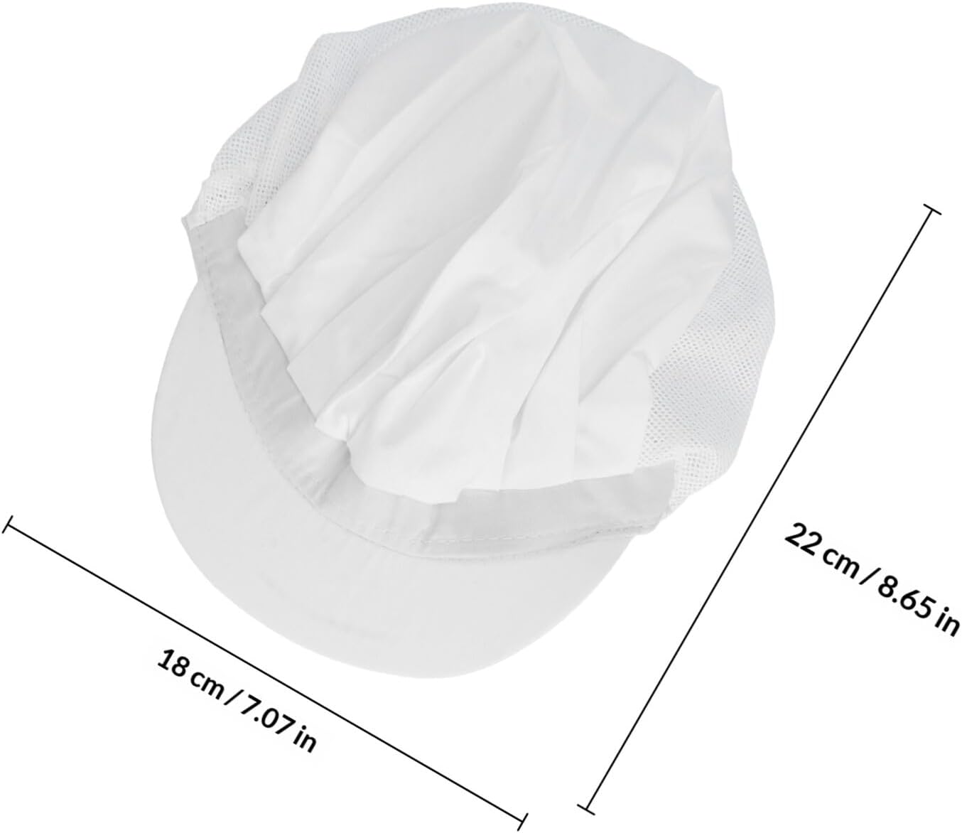 Adjustable Chef Hair Cap and Food Service Hat Breathable Kitchen Work Beanie for Adults Cooking Bakery Use White