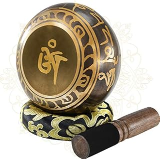Soundance 5 Inch Tibetan Singing Bowl Set for Meditation Yoga Chakra Healing Relaxation