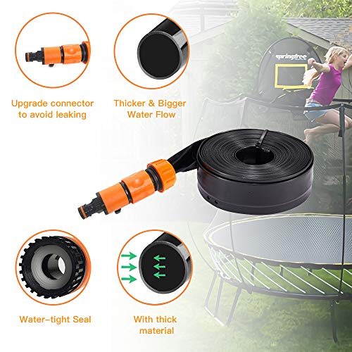 NHILES Upgrade Trampoline Sprinkler Outdoor Water Play Sprinklers Summer Sprinkler for Kids（39Ft） - Thumbnail 5