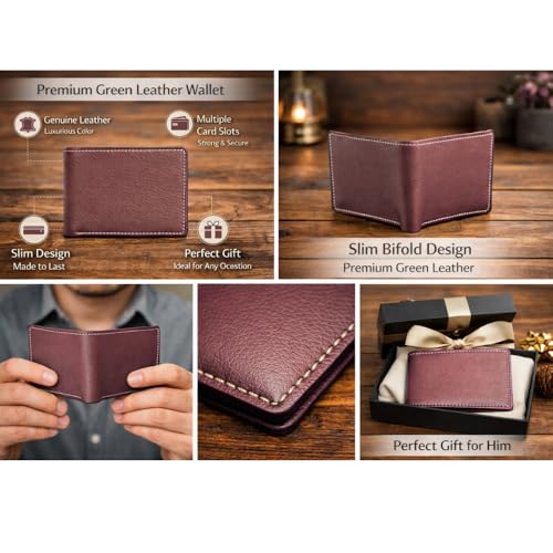 Image of Gift For Special Genuine Leather Wallet for Men Gift - Mens Wallet Purse Gift Boyfriend - Happy Birthday Gift
