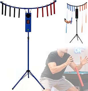 Stick Challenge Game,LED Light and Music Reaction,Adjustable Speed Hand-Eye Coordination Trainer Arcade Machine,5 Speeds,6 Levels,for Parties,Family Fun,Events,Commercial Use Blue