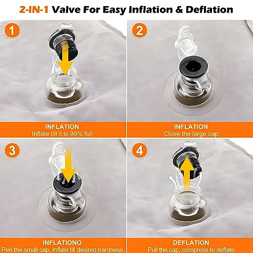 Aufblasbares Fußstützen kissen für Reisen, Reise Fußstütze Kissen höhenverstellbar Flugzeug-Reisekissen, zum Schlafen auf Reisen, geeignet für Büro, Zuhause und jede Reise