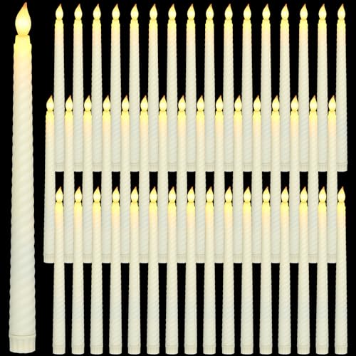 Bougies coniques sans flamme torsadées pour sécuriser votre décoration de table d'Halloween