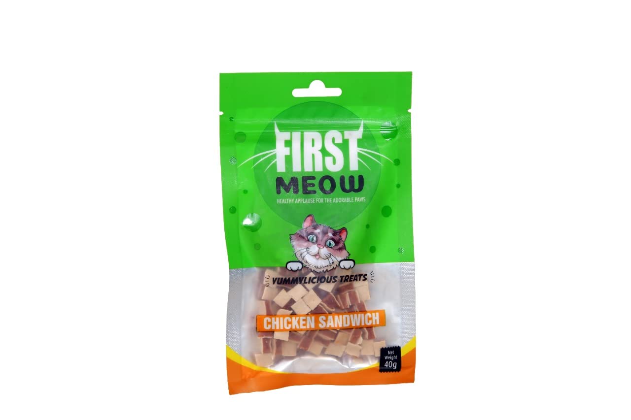 First Meow Chicken Sandwich Cat Treat 40gm (Chicken Sandwich, Pack of 3) -PT05 (B08RHVRSC4) Amazon Price History, Amazon Price Tracker