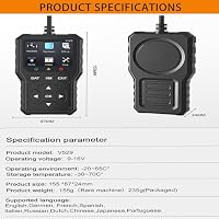 PUBIBD OBD2 Auto Diagnosegerät für PKW für Citroen DS3/DS3 Racing/DS3 Cabrio/DS4/DS5/DS6/DS7 Crossback, Schneller Fehlercode-Scanner mit Live-Daten, Motor- & Emissionsprüfung,A – Ansicht 2