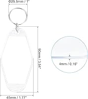 Vista 2 de PATIKIL Vintage Motel Llavero, en blanco Hotel Llaveros Llaveros