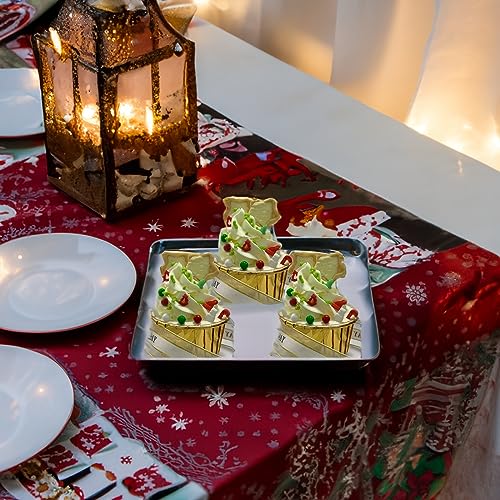Image of Edible Christmas Sprinkles for Cookie Decorating Christmas Tree Snowman Red and Green Pearl Sprinkles Holiday Christmas Themed Cake Cupcakes Toppers Decoratings