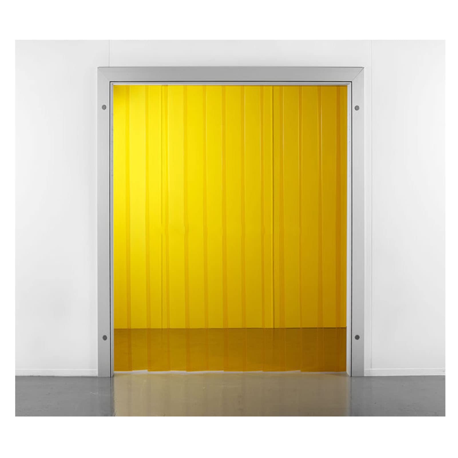 Tenda in PVC a Strisce Industriali per Congelatori Walk-in, Raffreddatori, Porte Magazzino, Giallo (Color: 1.5mm, Size: 90x220cm)